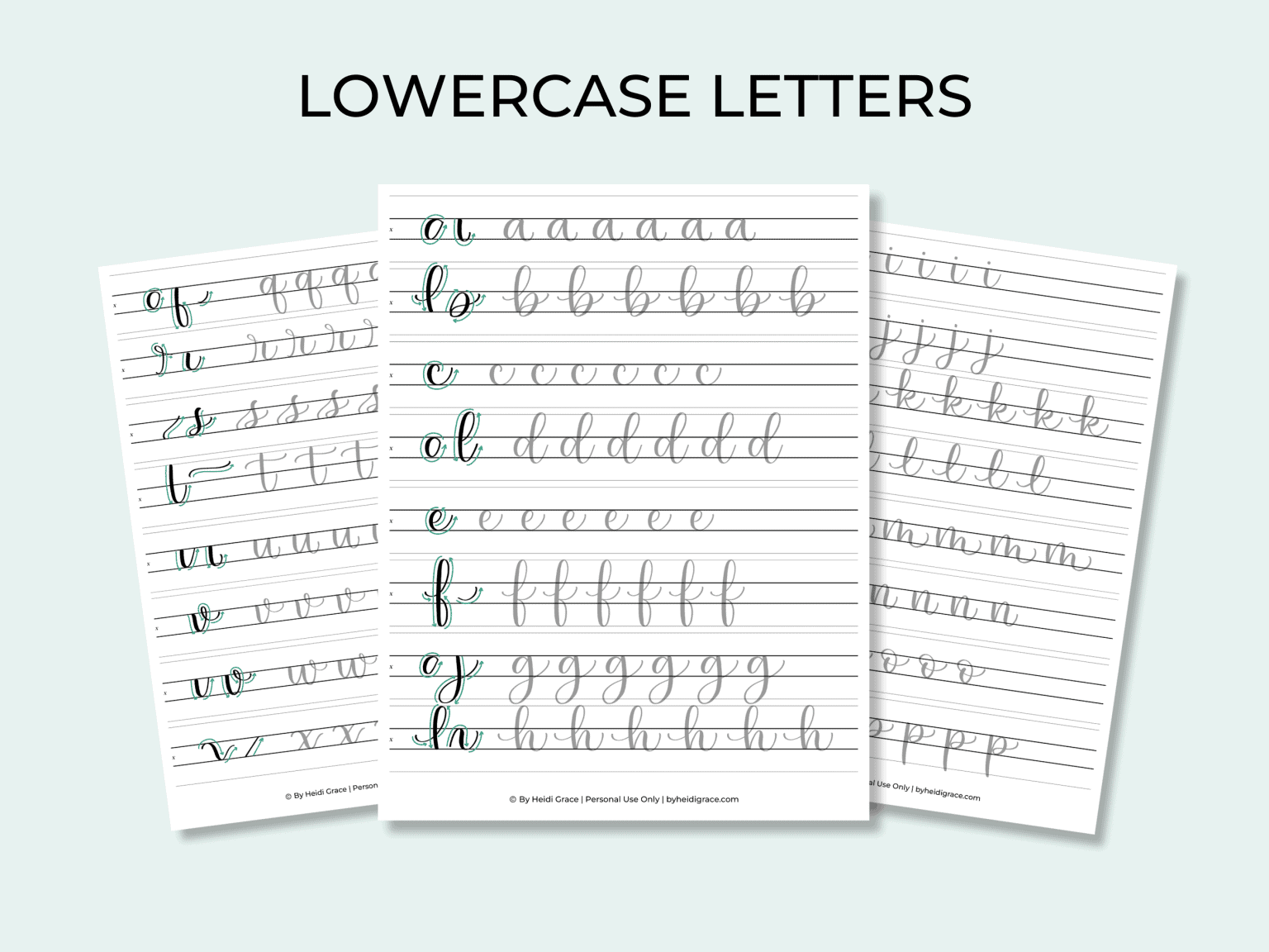 Modern Calligraphy Alphabet Practice Sheets | Printable Worksheets for ...